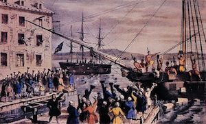 The Destruction of Tea at Boston Harbor